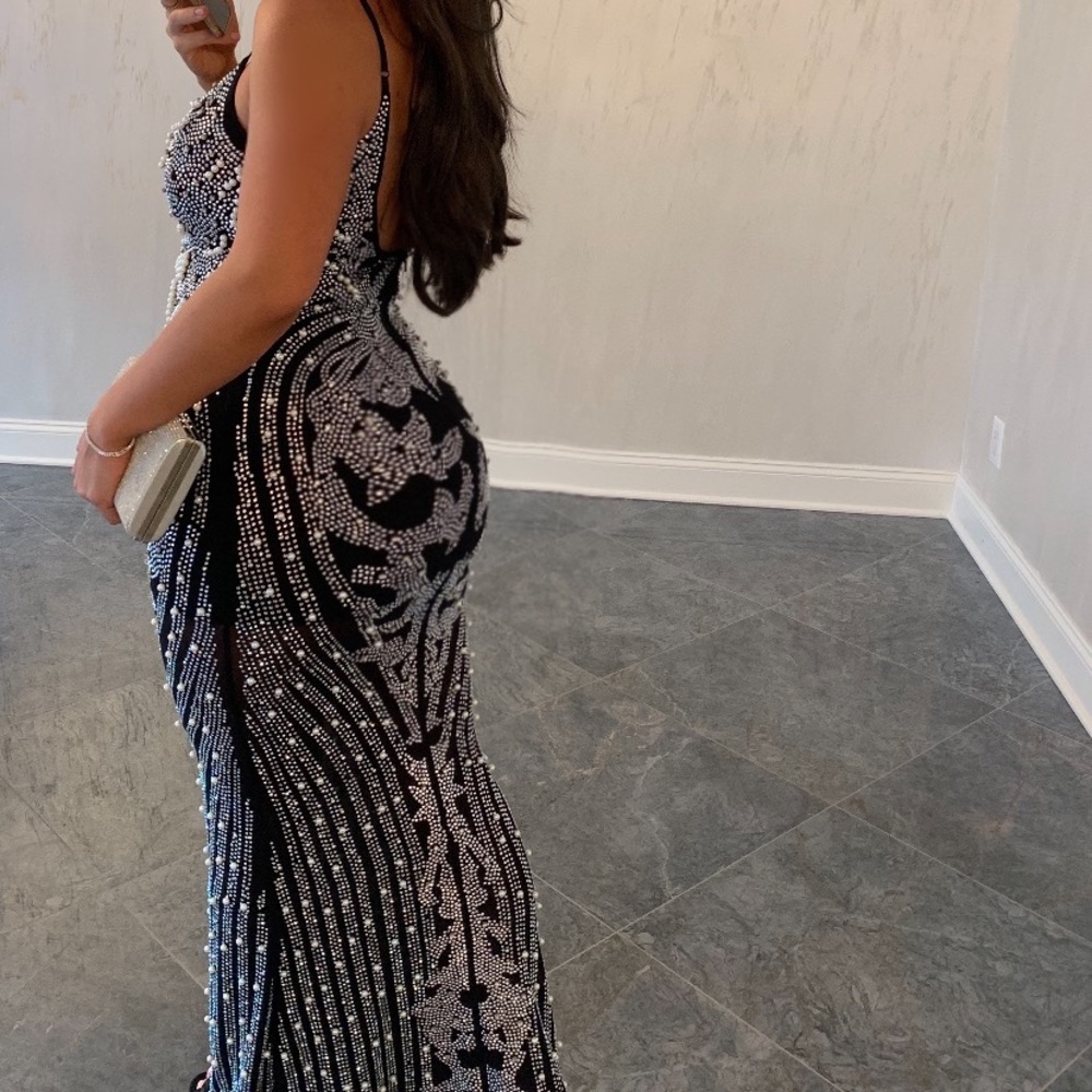 Gorgeous custom designed diamond and Pearl dress